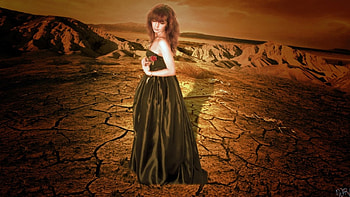 Desert, dry, lady, wahab hameed, deser, girl, woman, smart aleck HD wallpaper