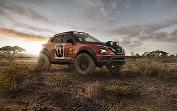 Nissan Juke Rally Tribute Concept, 2021, rally version, evening, sunset, tuning Juke, Japanese cars, Nissan HD wallpaper