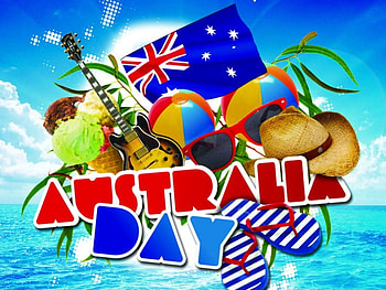 For my Aussie friends, Australia, balls, flag, hat, celebration HD wallpaper