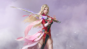 Sword Girl Fantasy Art, fantasy-girls, sword, artist, artwork, digital-art HD wallpaper