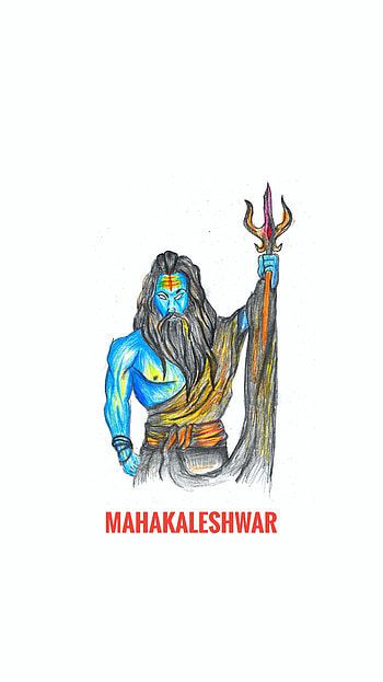 Mahakaleshwar, symbol, art, Hindu, shiva, lordshiva HD phone wallpaper