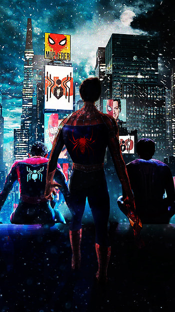 Spider Man No Way Home, Tobey Maguire, Winter, Tom Holland, Andrew Garfield HD phone wallpaper