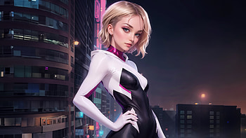 Gwen Stacy Marvelous Stance, gwen-stacy, superheroes, artwork, digital-art, art, deviantart HD wallpaper