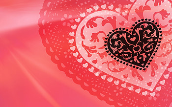 Abstract, Pink, Vector, Pattern, Heart HD wallpaper