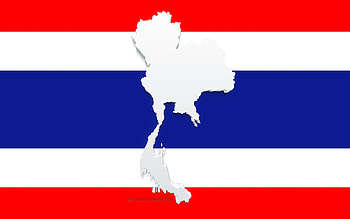 Thailand map silhouette, Flag of Thailand, silhouette on the flag, Thailand, 3d Thailand map silhouette, Thailand flag, Thailand 3d map HD wallpaper