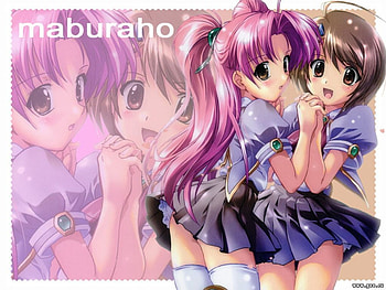 Maburaho, purple, cute, anime HD wallpaper