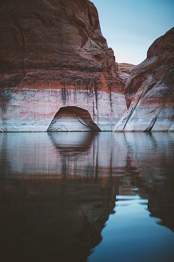 Nature, Rocks, Lake, Reflection, Cave HD phone wallpaper