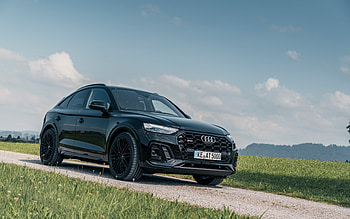 ABT Audi Q5 Sportback, front view, exterior, black Audi Q5 Sportback, Q5 Sportback tuning, ABT, SQ5, German cars, Audi HD wallpaper