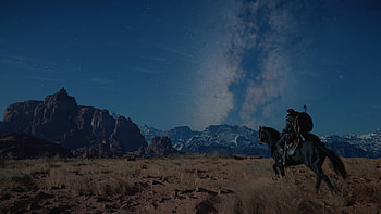 Majestic Horse Riding Under the Starry Sky - Crimson Desert Ultra, video game, Crimson Desert, starry sky, horse riding HD wallpaper