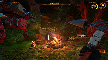 Lightyear Frontier Game - Mystical Forest Campsite, video game, Lightyear Frontier HD wallpaper