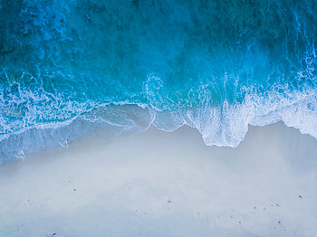 Beach Shore Blue Water, beach, shore, nature, waves HD wallpaper