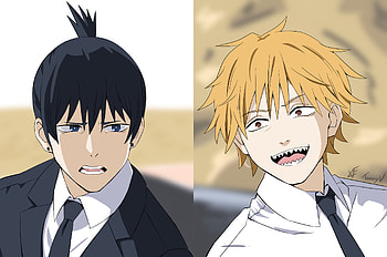 Aki Hayakawa & Denji, Denji (Chainsaw Man), Aki Hayakawa, Anime, Chainsaw Man HD wallpaper