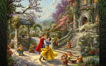 Snow White and the Seven Dwarfs, dwarfs, Disney, Snow White, prince HD wallpaper