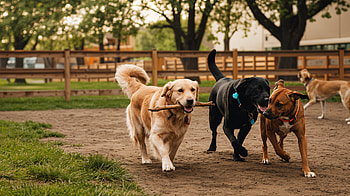 **Joyful Paws: Dog Park Adventure in Stunning **, dog park, Animal, dog, park, playing HD wallpaper