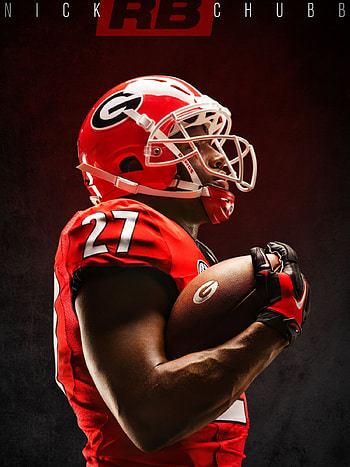 UGA Football, RB Nick Chubb, Georgia Bulldogs Football, College athletics HD phone wallpaper