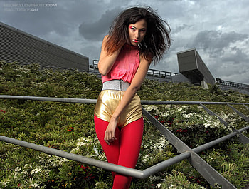 Gold Shorts, other, sexy, model, woman HD wallpaper
