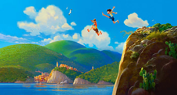 Luca animation, Disney Pixar, Playful friendship, Endless summer HD wallpaper
