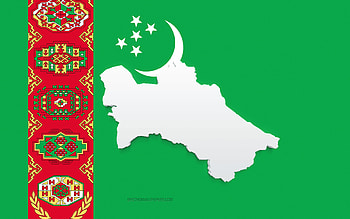 Turkmenistan map silhouette, Flag of Turkmenistan, silhouette on the flag, Turkmenistan, 3d Turkmenistan map silhouette, Turkmenistan flag, Turkmenistan 3d map HD wallpaper