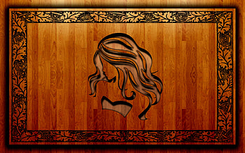 Carved beauty, floral, carved, wood, woman HD wallpaper