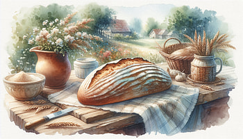 Rustic Sourdough Bread Country Kitchen, Sourdough, bread, countryside, Rustic, still life HD wallpaper