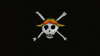 One Piece , one-piece, dark, black, minimalism, minimalist, logo, tv-shows, netflix HD wallpaper