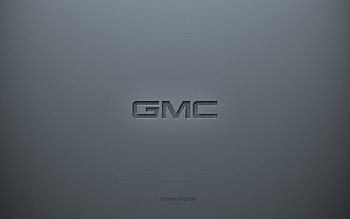 GMC logo, gray creative background, GMC emblem, gray paper texture, GMC, gray background, GMC 3d logo HD wallpaper