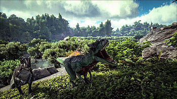 ARK: Survival Evolved, Natural wonders, Breathtaking landscapes, Wildlife encounter HD wallpaper