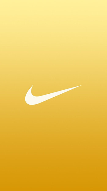Nike Logo, Yellow HD phone wallpaper
