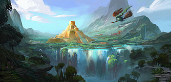 Castelobruxo Daytime , artist, artwork, digital-art, deviantart HD wallpaper