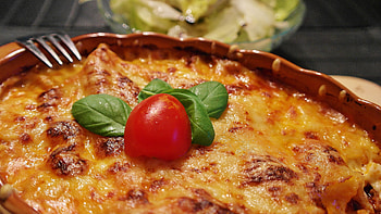 Food, Cheese, Tomatoes, Appetizing, Lasagna HD wallpaper