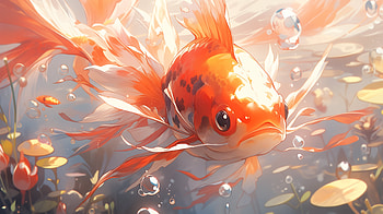 Vibrant Goldfish, Animal, goldfish HD wallpaper