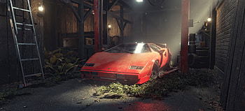 Lamborghini Countach Eating Dust, lamborghini-countach, lamborghini, cars, artstation HD wallpaper