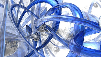 Blue spirals, Abstract, 3D, Glass, Spirals HD wallpaper