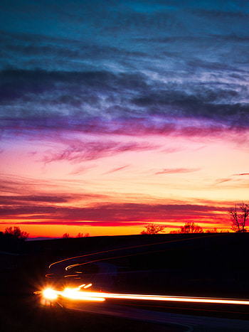 Nature, Sunset, Sky, Bright, Turn HD phone wallpaper