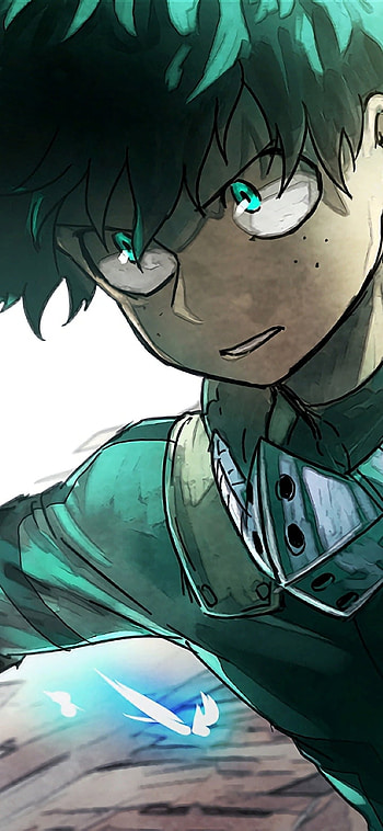green eyes, green hair, Izuku Midoriya, Anime, My Hero Academia HD phone wallpaper
