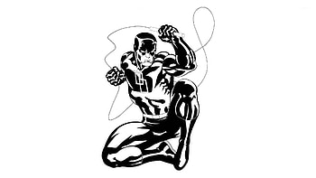 Black and white Daredevil jpg HD wallpaper