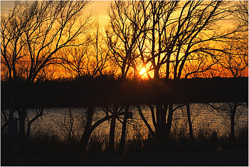 Winter sunset, other, winter, nature, sunset HD wallpaper