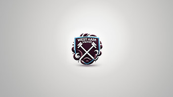 West Ham United FC, logo, minimalist HD wallpaper