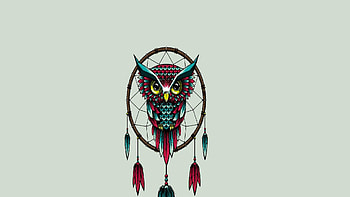 Owl-bird-dreamcatcher-art-- HD wallpaper