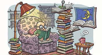 Whimsical Reading Nook: Cozy Booklover's Haven HD wallpaper
