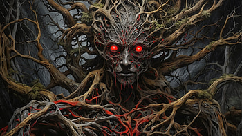 Tree Monster, tree, monster, flower, scary, forest HD wallpaper