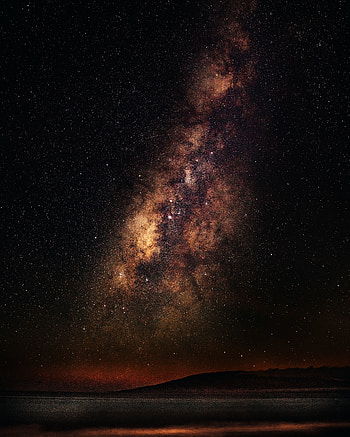 Starry sky, clouds, night, galaxy, dark HD phone wallpaper