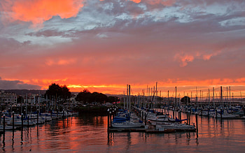 Cities, Twilight, Usa, Pier, Dusk, United States, Boat, California, San Francisco HD wallpaper
