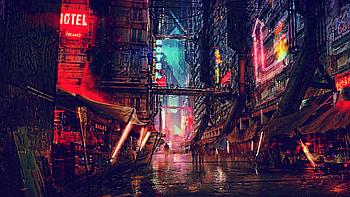 Science Fiction Cyberpunk Futuristic City Digital Art , cyberpunk, future, city, artist, artwork, digital-art, science-fiction, street, lights HD wallpaper