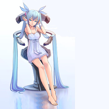 Adorable, cute, stars, vocaloid, long hair, beauty, nice, babe, sitting, sexy, hatsune miku, gorgeous, hot, blue hair, girl, beautiful, woman, anime, fantasy, pretty, face, legs HD wallpaper