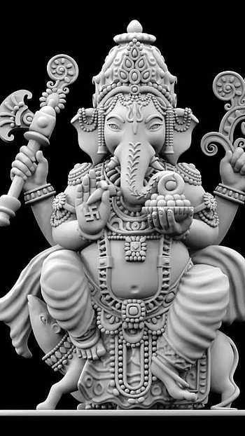 3d Ganesh, Beautiful, Statue HD phone wallpaper