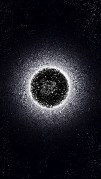 Dark, Circles, Monochrome, Ball, Planet HD phone wallpaper