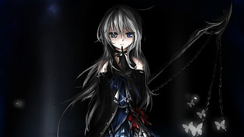 girls with guns, anime, girl, butterfly HD wallpaper