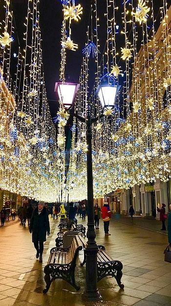 Christmas Lightings, Lightings City HD phone wallpaper