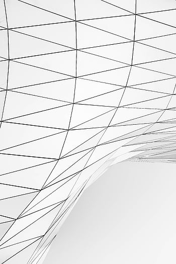 Minimalistic abstract design featuring white geometric lines on a curved surface. HD phone wallpaper